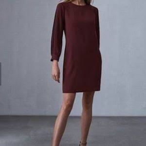 REISS AMERIE Pleat Sleeve Dress Sz 10